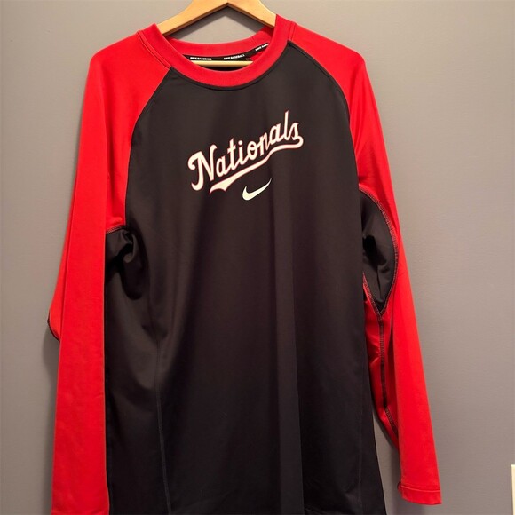 Nike Other - Nike Washington Nationals MLB Long Sleeve Performance Shirt Blue Men's XL